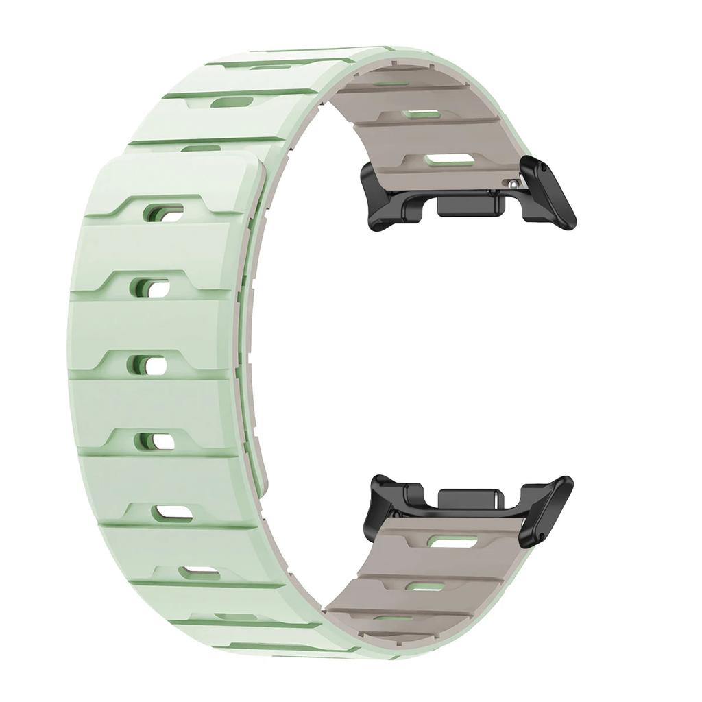 Magnetiskt Band För Samsung Galaxy Watch 8/8classic Ultra 2025/7 47mm Tvåfärgat Silikonband För Galaxy Justerbart Sportarmband
