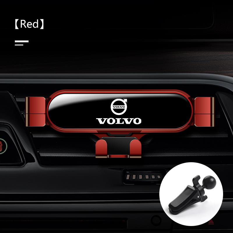 

Car Gravity Cell Phone Holder Accessories For Volvo XC60 XC90 S60 V40 V50 V60 XC40 V70 V90 S90 T6 S80 C30 S40 XV40 червоний