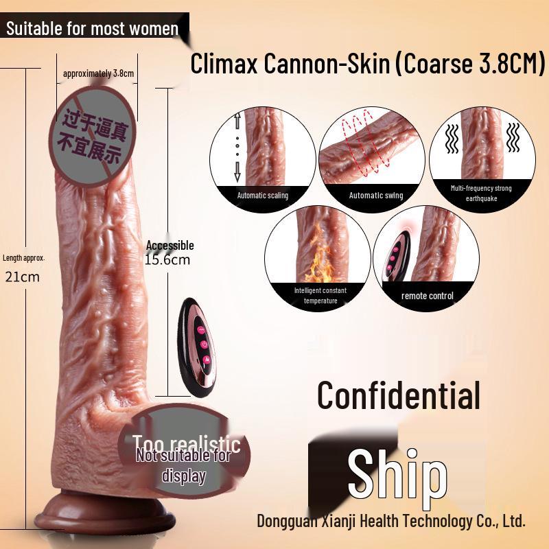 Realistic Telescopic Vibrating Dildo for Women - Adult Sex Toy