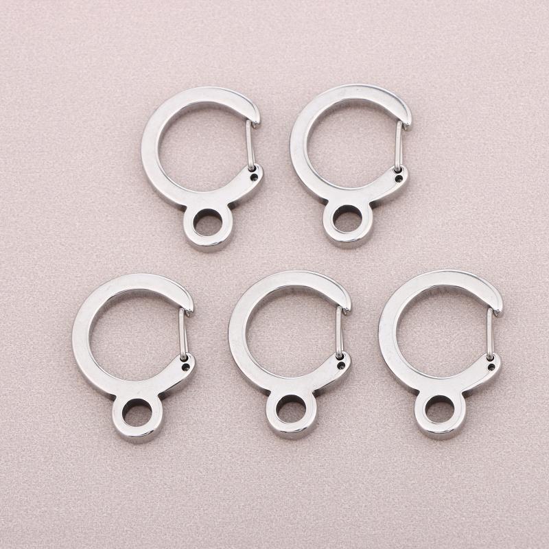 2Pcs Heavy Duty Stainless Steel Key Ring Spring Snap Hook Carabiner for Outdoor Sports Backpack