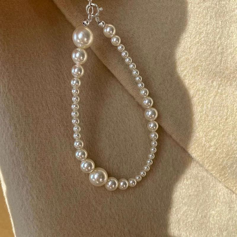S925 Sterling Silver Positive Round Strong Light Pearl Bracelet Girl