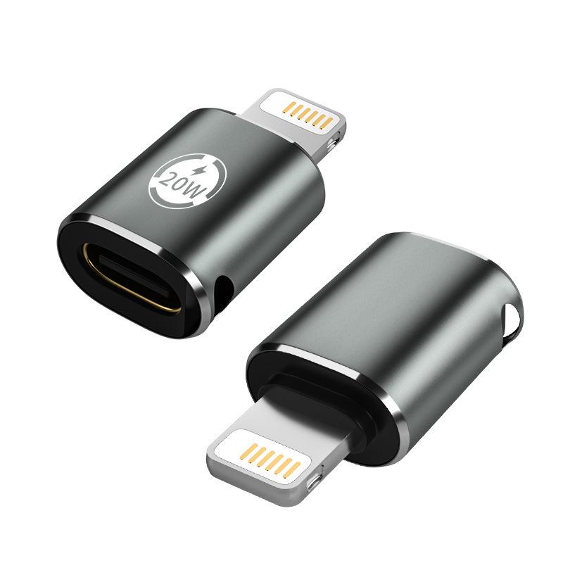 Type-C Female to Lightning Male Adapter for Charging & OTG