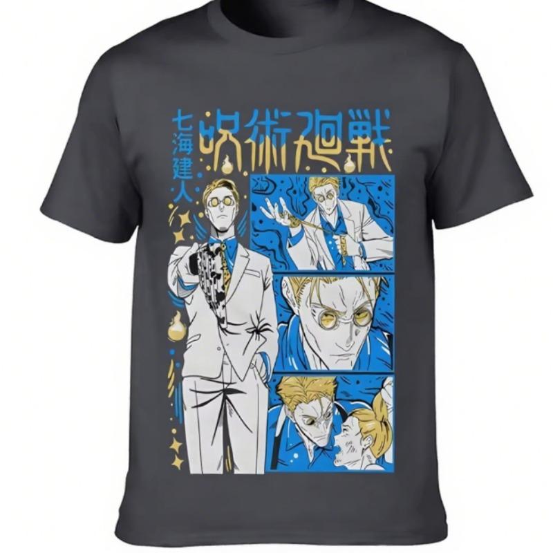 Trend Summer 2025 Cosplay Neutral Nanami Kento T-Shirt Jujutsu Kaisen JJK Gojo Satoru Horror Anime Shirt All Sizes Anime Tshirt