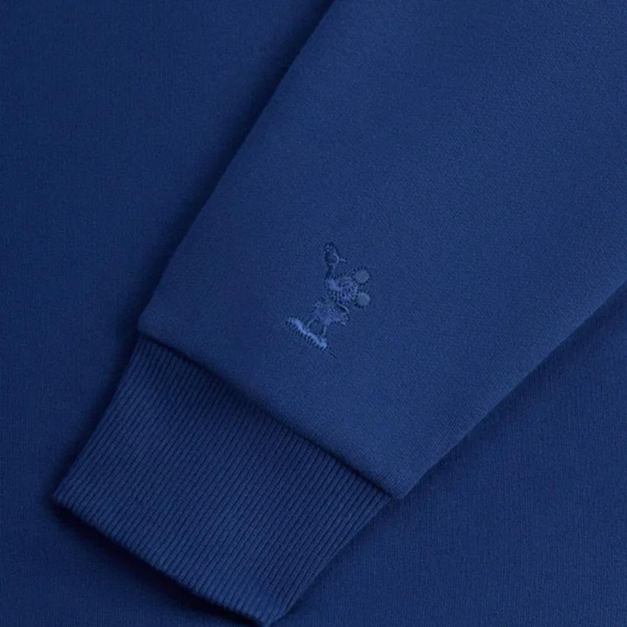 Kith For Mickey & Friends Cyber Monday Donald Duck Classic Logo Williams Crewneck Cyanotype Men Tops Blue KHM031781-424