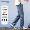 JEANSWEST Men's Casual Lightweight Straight-Leg Jeans