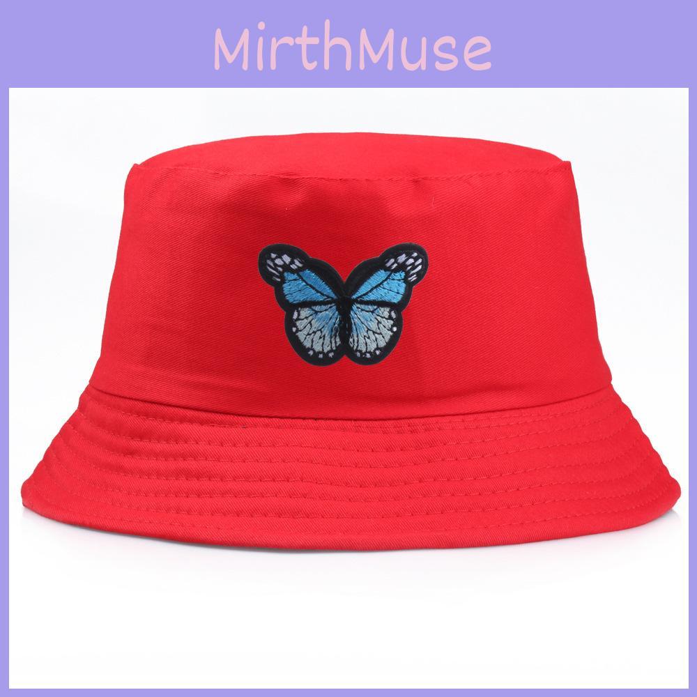 Stylish Butterfly Embroidered Fisherman Hat For Women Trendy Casual Summer Wear