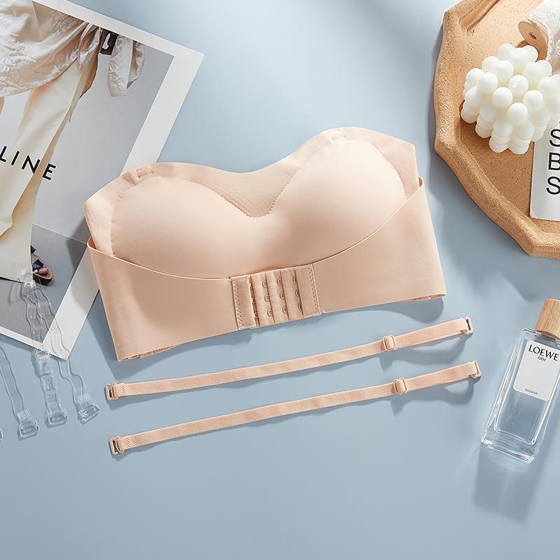Sexy spodní prádlo Braletka Bez ramínek Podprsenka pro ženu Bezešvá Prodyšná Bezdrátová Svatba Podprsenka Push Up Podprsenky