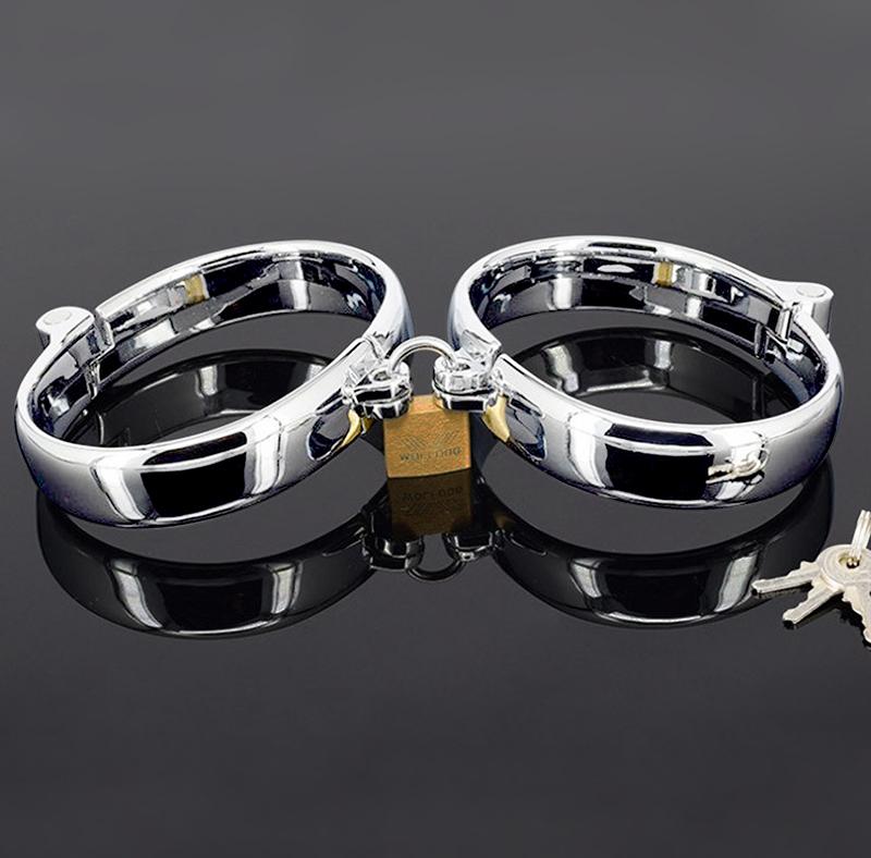 Erotiske varer for voksne Metallhåndjern Sjakler Låsbare ankelmansjetter bdsm Bondage Restraints Voksenspill Sexleketøy for par