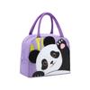 Oxford Fabric Cartoon Lunch Bag Portable Handheld Insulated Lunch Tote for Kids and Adults with Zipper Closure and Easy Carry Handles
