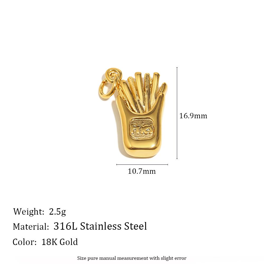 MamacitaSlay 316L Stainless Steel Enamel Fruit Cake Charms Earrings Necklace Bracelet DIY Accessories Women's Cute Pendant Gift