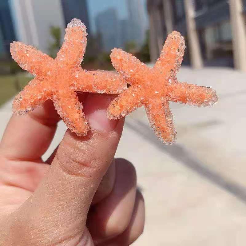 

2 шт. Заколки для волос в виде морской звезды, уникальные заколки для волос в виде морской звезды для маленьких девочек, пляжная мода, детские заколки, подарки, детские аксессуары для волос