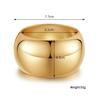 Exaggerated Glossy Wide Metal Cuff Bracelets Bangle for Women Men Street Hip-hop Punk Bangles Jewelry Party Accessories