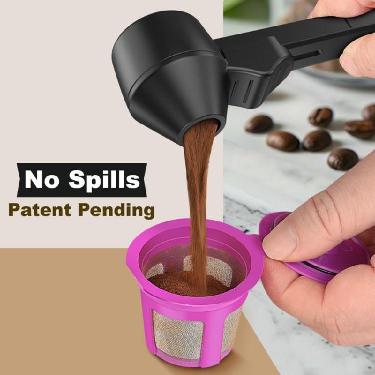 Misurino a Coperchio Scorrevole per Caffè in Polvere Design Anti-Sversamento con Mini Filtro Plastica Resistente Strumento da Cucina per Casa Ufficio