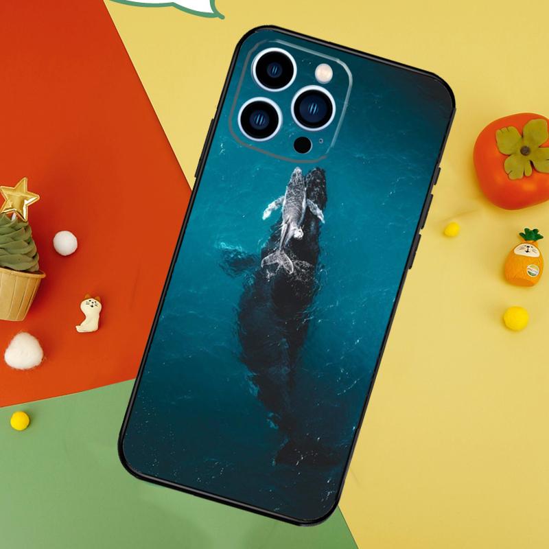 Ocean Whale Shark Swimming Phone Case For iPhone 17 Pro Max 16 15 14 13 12 11 Pro Max Plus 12 13 Mini 16e 17 Air Cover