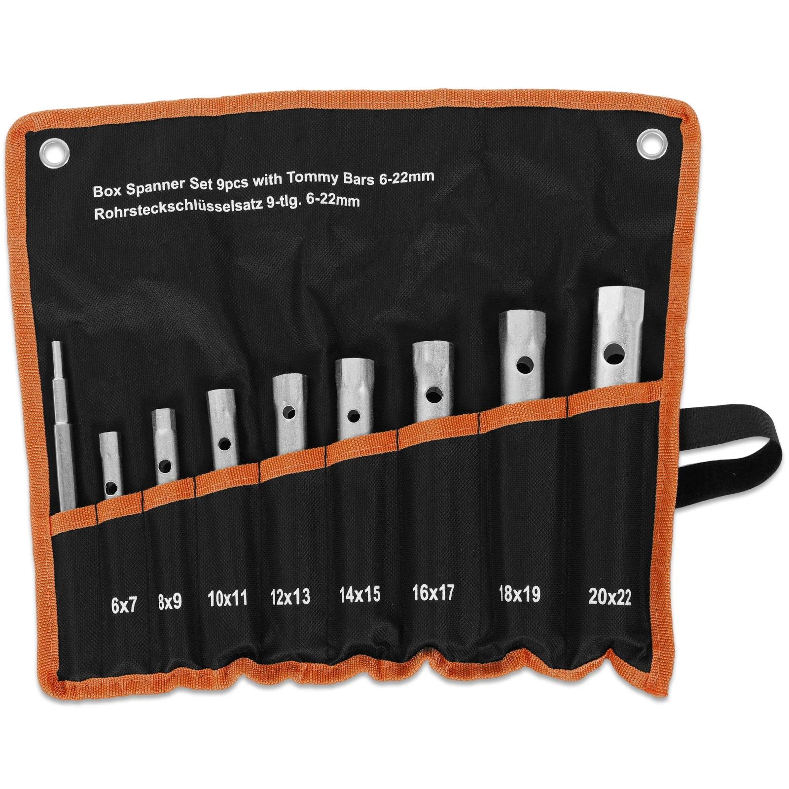 

Набор трубных головок с рукояткой 8 шт., 6-22 мм, двусторонний набор трубных головок для работы с кранами, свечами зажигания