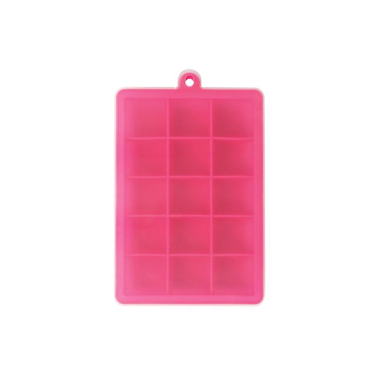 Silikonová formička na led s víkem - 15 a 24 mřížek, snadno uvolnitelná čtvercová forma