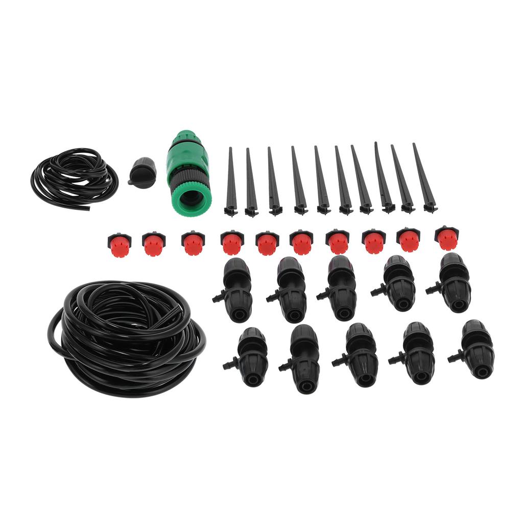 10m 8/11 Hose Adjustable Drippers Tee Kit Garden Automatic Watering Drip Irrigation System