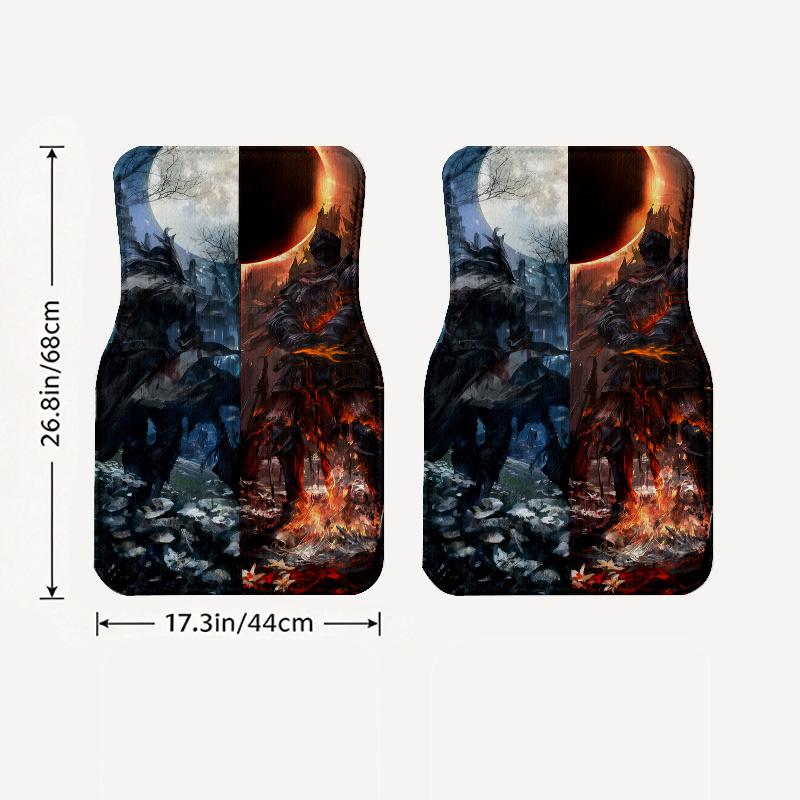 Game Black Car Floor Mats Full Coverage All-Season Car Mats, XPE Non-Slip And Wear-Resistant Mats Suitable for SUV Interiors, Textured Car Carpets