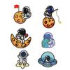 6 Pcs Lovely Repair Patches Iron On Patches Embroidered Patches Astronaut Sew On Decorative Appliques for Clothes Hat