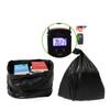Qiyu Black Plastic Carry-Handle Garbage Bags