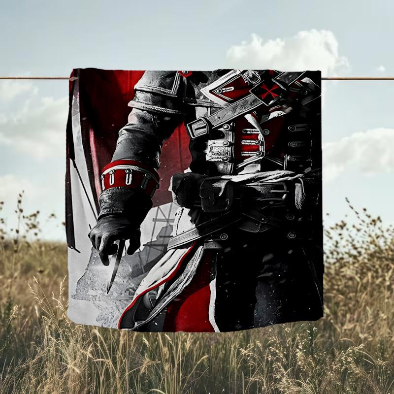 1PC Assassin Blanket Flannel Throw for Sofa, Indoor, Camping, Living Room, Office, Chair, And Bed Soft Birthday Christmas Gift