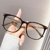 New Women's Large Frame Glasses, Essential Anti-Blue Light, Round/Square Faces, Clear Lenses, High-End Slimming Design
