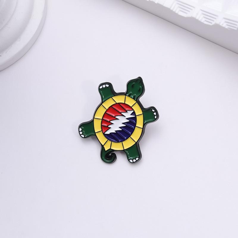 Turtle Eyecatching Cartoon Brooch Unique Alloy Pin For Rock Music Enthusiasts