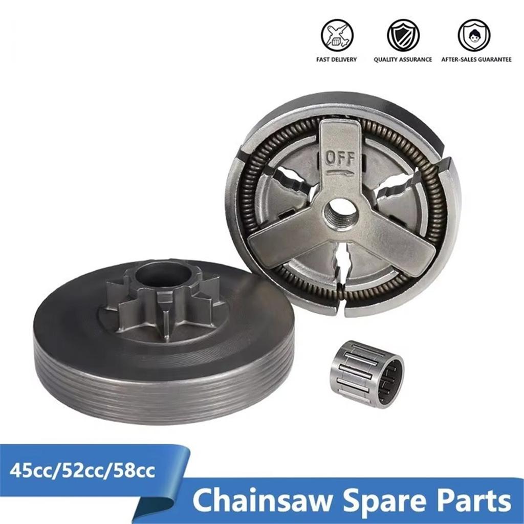 3pcs Clutch Drum Clutch CoverNeedle Bearing for 4500 5200 5800 45cc 52cc 58cc Chainsaw Replacement Part Gardening Tools
