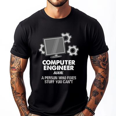 Person Who Fixes Stuff You Can T Computer Engineer Graphic Shirts Cheap Punk Style