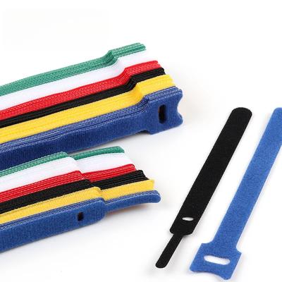 50/100PCS Releasable Cable Ties Colored Plastics Reusable Cable Ties Nylon Loop Wrap Zip Bundle Ties T-type Cable Tie Wire