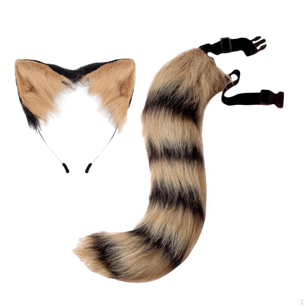 Ears Hair Hoop Costume , Accessories, Kids Adult Decoration Long Tail for Party Stage Shows