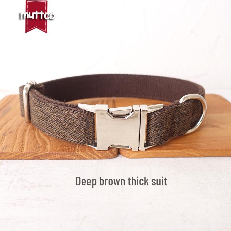 MUTTCO New Alloy Buckle Bite-Resistant Thickened Dog Collar UDC-118 L