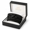 Men' Leather Bracelet with Tiger' Eye Beads, Multilayer Italian
