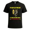 Im an Electrician If I Dance Without Music Skeleton Mens Tshirt Funny Tee Top