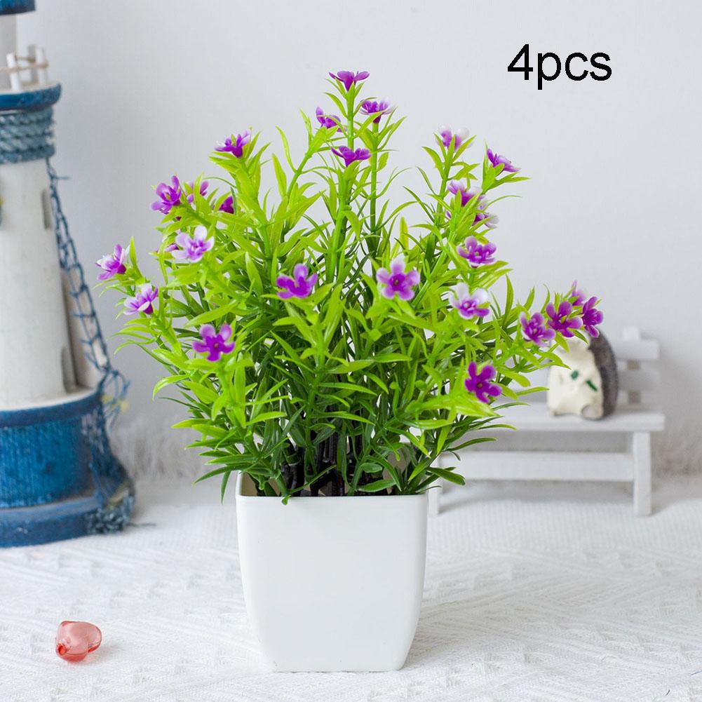 Flower Artificial Bonsai Home In Pot Indoor Outdoor