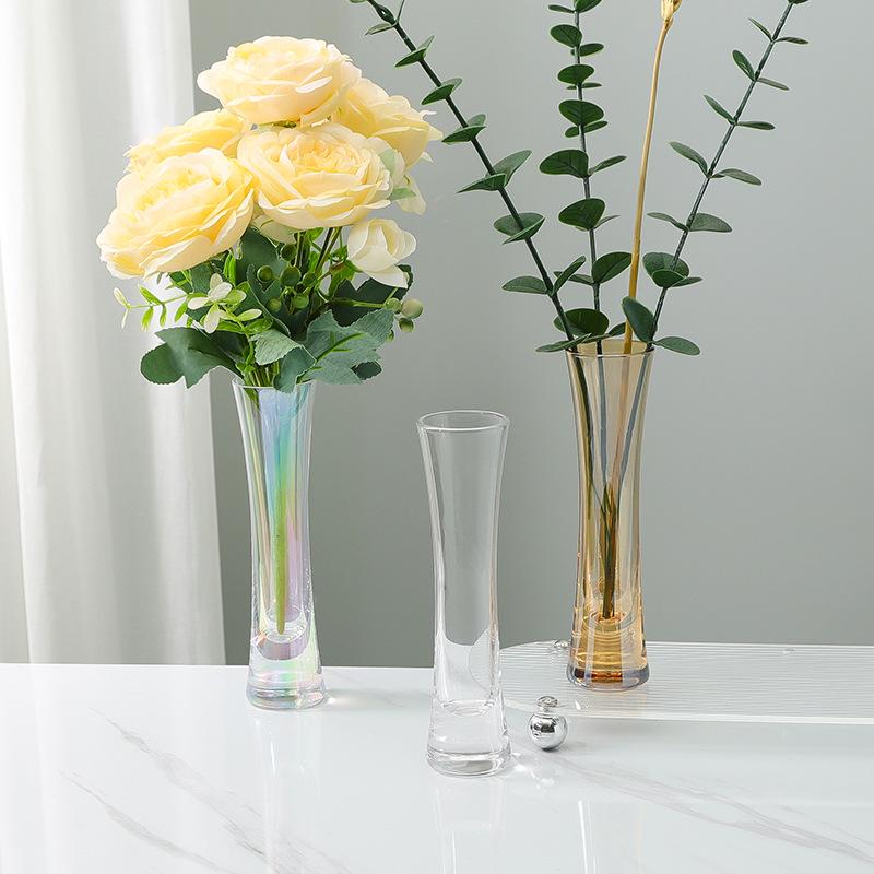 Elegant Slim Waist Mini Crystal Vase for Fresh Flowers - Wine Glass Style