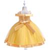 Girls' One-Shoulder Strapless Princess Dress with Butterfly Bow Embroidery & Floral Decor Toddler Flower Girl Bridal Ensemble Kids Party Birthday