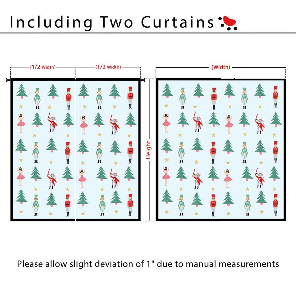Custom Nutcracker Digital Print Blackout Curtains with Your Image - High-Precision Black Silk