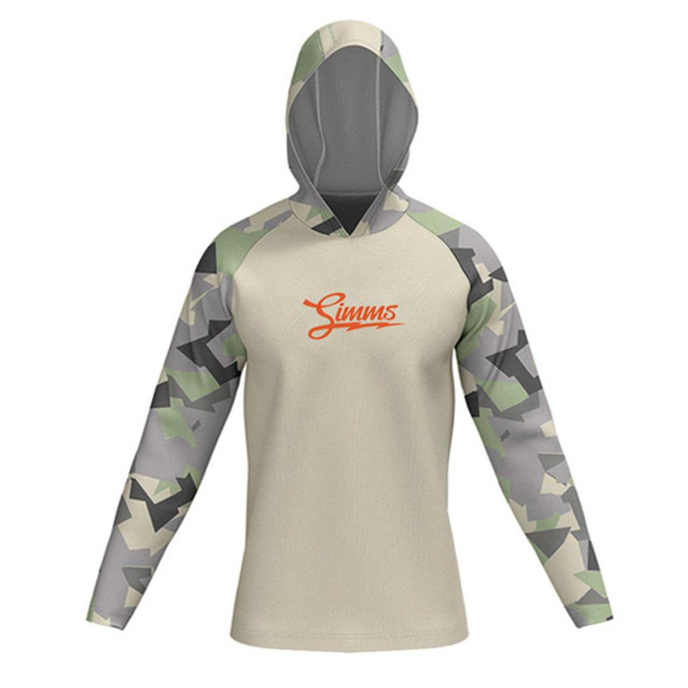 SIMMS Camouflage Fishing Suit Outdoor Sunscreen Suit Summer Long-sleeved T-shirt Quick-drying Breathable Fishing Suit Luya Equipment