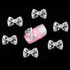 10 Stücke Nail art Aufkleber 3D Bowknot Muster Stilvolle Legierung Strass Nagel Aufkleber für Dating