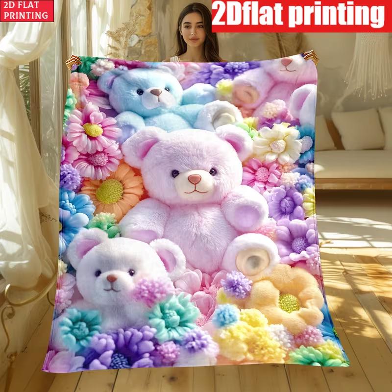 Плед HD с принтом 150x100 см для офисного сна 75 x 100 cm (140 g)