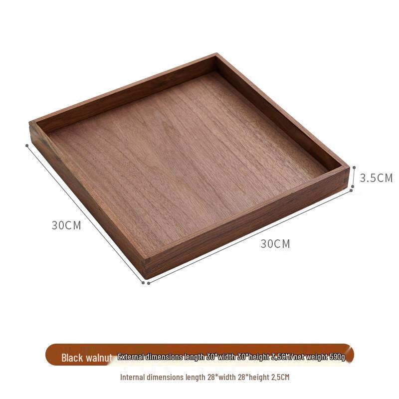 Black Walnut Wood Desktop Organizer Tray