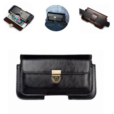 Kabelka na telefon s dvojitou sponou na opasek pro Iphone 12 Pro Max Xiaomi Poco univerzální kožené pouzdro do pasu pouzdro na telefon Samsung S21 Ultra Huawei Wallet Phone Cover