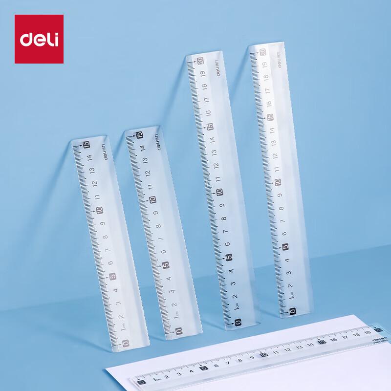 Deli 15cm Transparent Non-slip Ruler