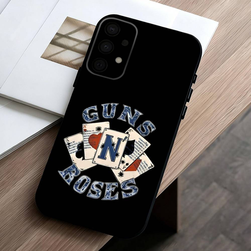 Band G-Guns-S N R-Roses  phone Case For Samsung Galaxy A73,A72,A71,A70,A53,A52,A51,Others Soft Black Shell