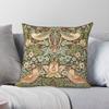 William Morris Strawberry Thief Square Pillowcase Polyester Linen Velvet Printed Zip Decor Pillow Case Car Cushion Cover