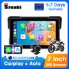 Portable 7" IPX7 Waterproof Motorcycle GPS Navigation DVR Android Auto Carplay Screen for Motorcycle Video Recorder Cameras BT Monitor