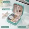 1PC Mini Portable Jewelry Storage Box with PU Leather Desktop Ring Roller Holder Travel Jewelry Box Is Suitable for Earring Rings and Accessories.