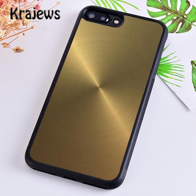 

Krajews Brushed Metal Texture Steel Phone Case Cover For iPhone 17 Air 16 15 14 plus 12 13 pro max coque Fundas iPhone 17pro max