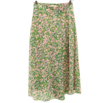 IENA made in Japan Geblümter Midi-Rock mit ausgestelltem Saum 34 Grünes System Damen Gebraucht